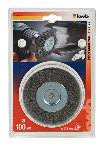 KWB okrugla četka za bušilicu, čelik, 100 mm, fina