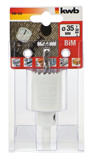KWB Bi-metal kruna za rupe, drvo i meki metal, 35 mm