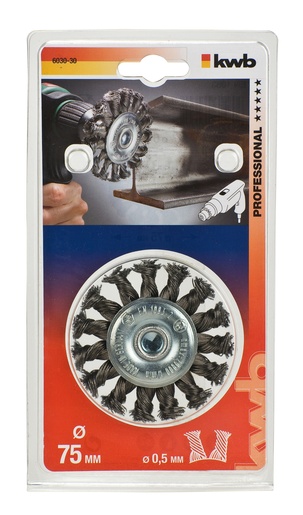 KWB okrugla četka za bušilicu 70 mm, čelična uvijena žica