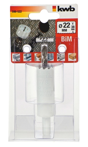 KWB Bi-metal kruna za rupe, drvo i meki metal, 22 mm