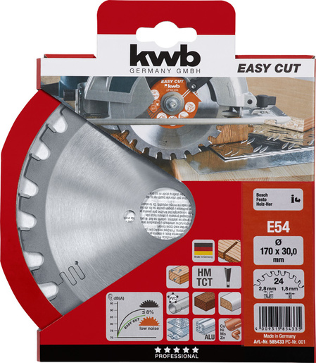 KWB list pile, kružni, 170x30, 24Z, EasyCut