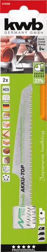 KWB AKKU-TOP set reznih listova za višenamjensku pilu, Japanska oštrica, 230/190, 2/1