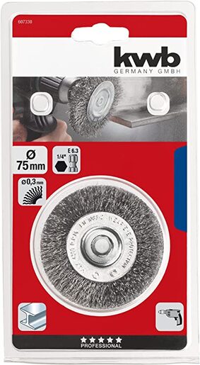 KWB okrugla četka za bušilicu, čelik, 75 mm, gruba
