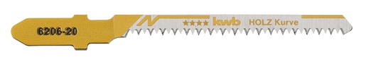 KWB list za ubodnu pilu, 82/55 mm, za drvo, krivi rez, 2/1