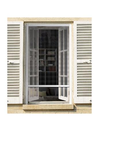 LUANCE komarnik za prozor 80X100 cm, platno, bijelo/crni