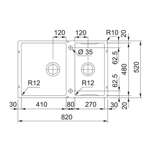 Franke Box Cente BWX 120-41-27