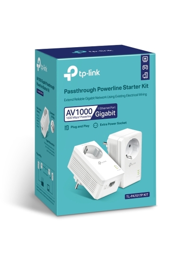 TP-Link TL-PA7017P, AV1000, 1000Mbps, powerline adapter kit