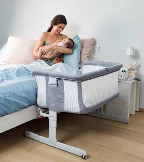 Chicco krevetić next2me air dark beige