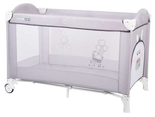 FreeON prijenosni krevetić Balloon, Zebra sivi, 120x60 cm