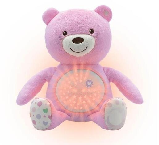 Chicco moj prvi medvjedić sa svjetiljkom i zvukom, rozi