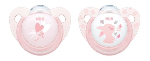 NUK duda silikon baby rose 0-6 mj 2/1