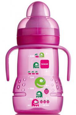 MAM bočica sa mekanim nastavkom 220 ml ružičasta