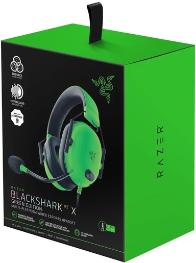 Razer BlackShark V2 X, gaming slušalice, zelene