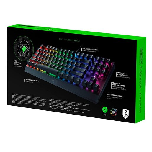 Razer BlackWidow V3 Tenkeyless, mehanička tipkovnica, US Layout, Yellow Switch