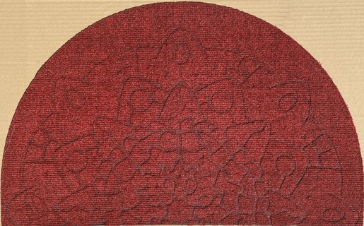 OLIVO TAPETTI otirač QUICK MOON ZERBINO 40 x 65 cm, crveni