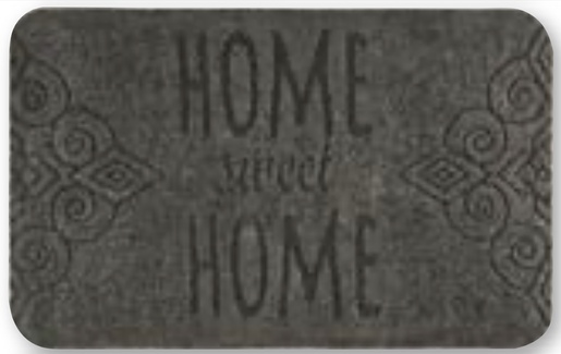 OLIVO TAPETTI otirač QUICK RECTANGOLLARE ZERBINO  40x65cm, sivi