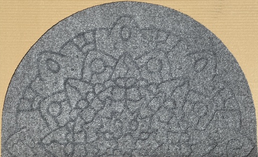 OLIVO TAPETTI otirač QUICK MOON ZERBINO 40 x 65 cm, sivi