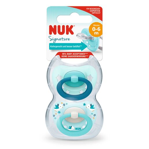 NUK duda silikon signature 0-6 m 2/1