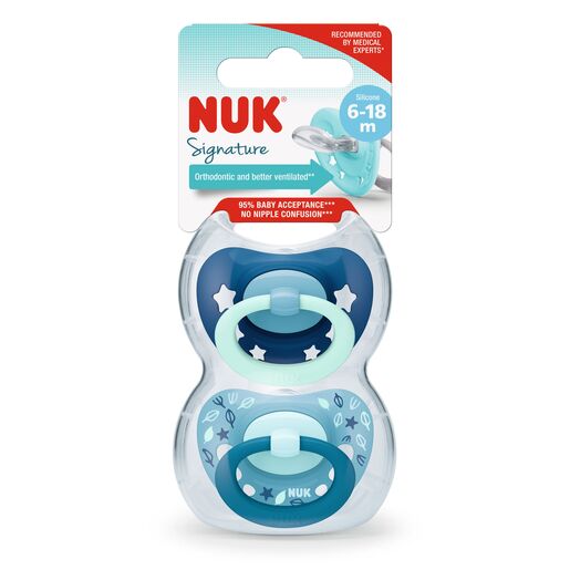 NUK duda silikon signature 6-18 m  2/1