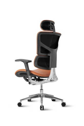 Ergovision Smart Deluxe 01, uredska stolica, konjak