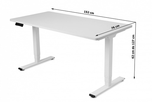 Ergovision Supra 01 152/76, podizni stol, bijeli