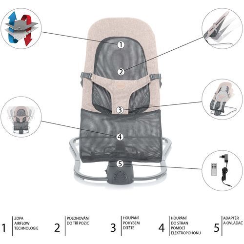 Zopa ležaljka Moyo Air Mesh beige