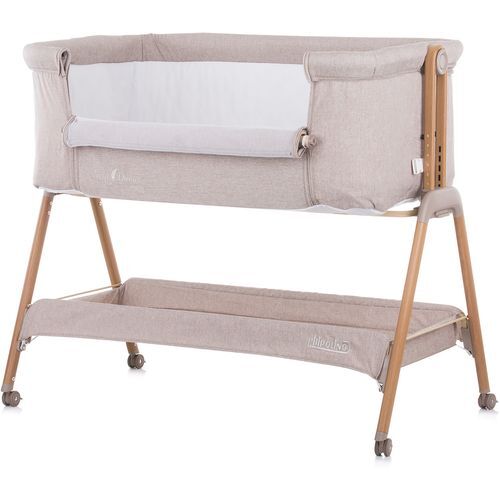 Chipolino krevetić sa kotačima Sweet dreams mocca/wood