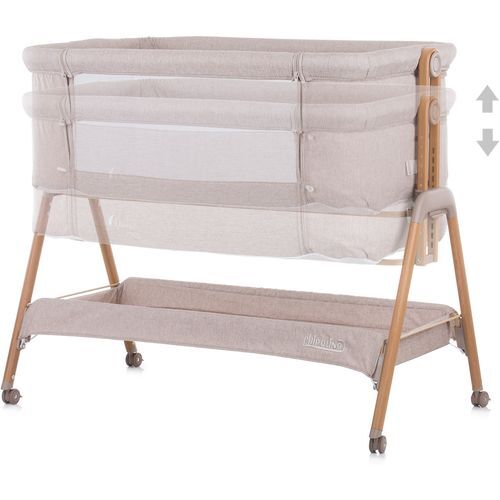 Chipolino krevetić sa kotačima Sweet dreams mocca/wood