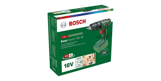 BOSCH Akumulatorska udarna bušilica EasyImpact 18V-40, solo alat