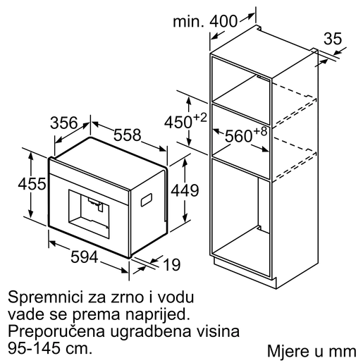 Bosch ugradbeni automatski aparat za kavu CTL636EB6