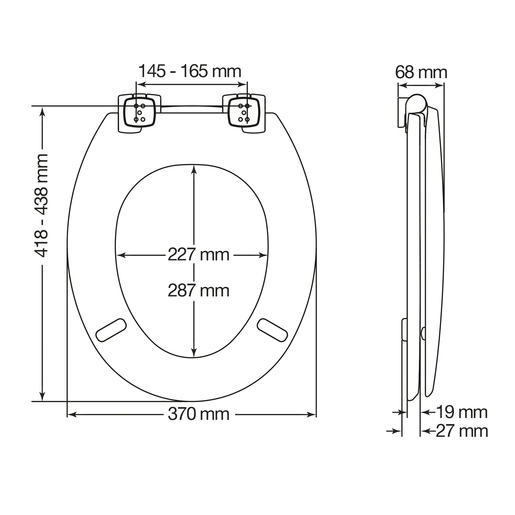 BEMIS COTTAGE Siva WC Daska
