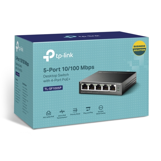 TP-Link TL-SF1005P, 100Mbps, switch