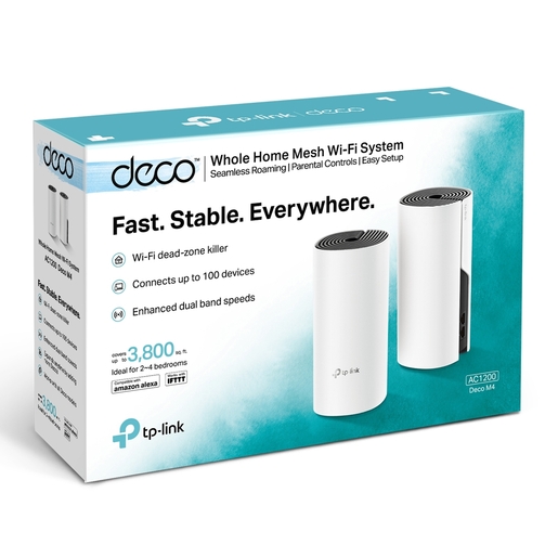 TP-Link Deco M4, AC1200, Dual-Band, 1200Mbps, Mesh Wi-Fi sistem, 2 komada