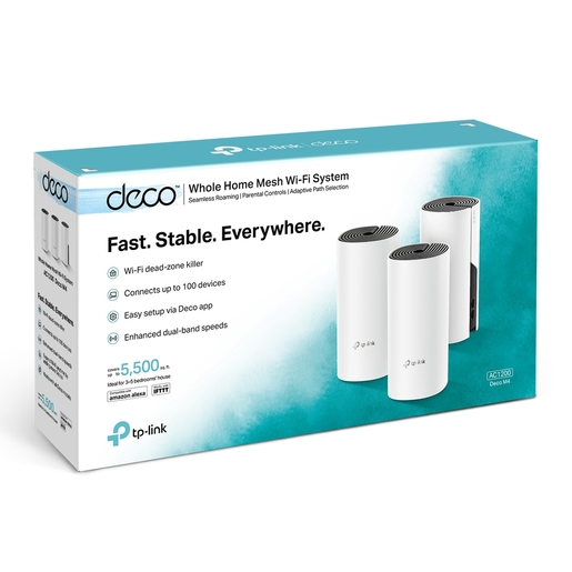 TP-Link Deco M4, AC1200, Dual-Band, 1200Mbps, Mesh Wi-Fi sistem, 3 komada