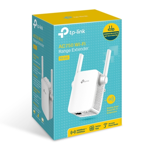 TP-Link RE205, AC750, Dual Band, 750Mbps, Wifi pojačivač