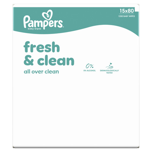 Pampers vlažne maramice, Fresh Clean 15 x 80