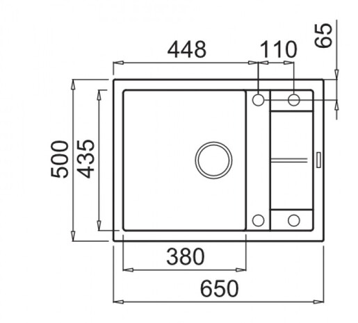 SHR Unico 125 Bianco Antico sudoper