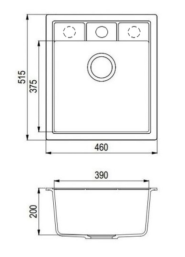 Helika Nova SQN100-W Mocha sudoper