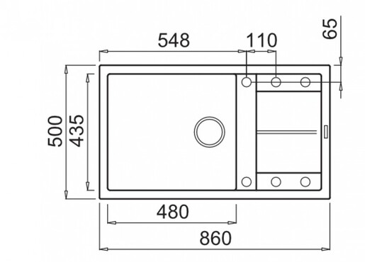 SHR Unico 410 Bianco sudoper