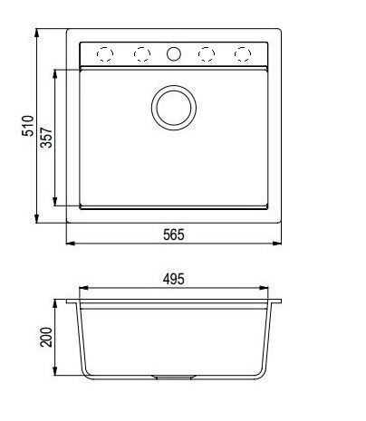 Helika Quadro SQQ100-W sudoper, svijetlo siva
