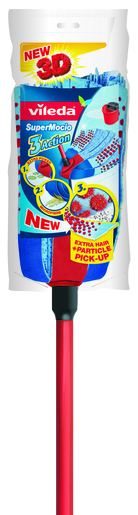 Vileda Super močo 3-Action Velour 3D rese s drškom