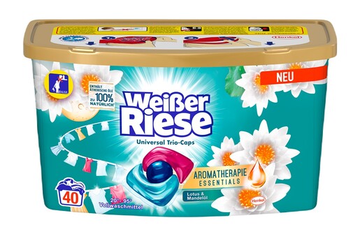 Weisser Riese Trio-Caps deterdžent Lotus&Mandel 40wl