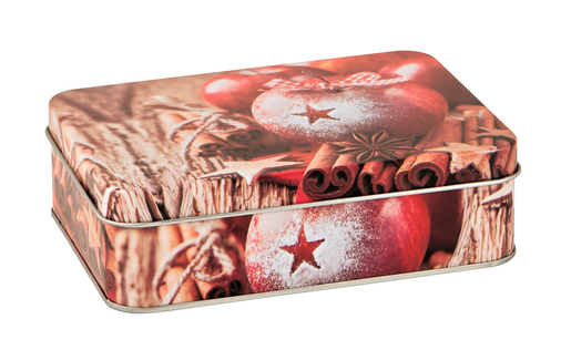 Božićna metalna kutija za kolače 24,5 x 10,5 cm