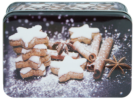 Božićna metalna kutija za kolače 24,5 x 10,5 cm