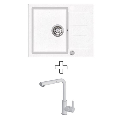 Helika Tesa sudoper SQT102-W + C02 slavina bijela