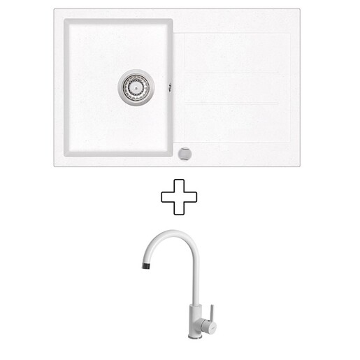 Helika Tesa sudoper SQT101-W + C01 slavina bijela