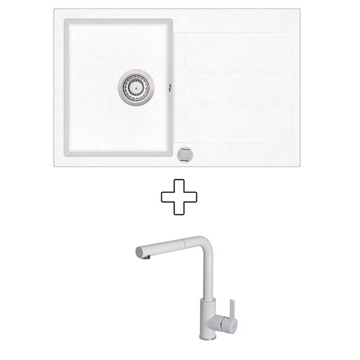 Helika Tesa sudoper SQT101-W + C02 slavina bijela