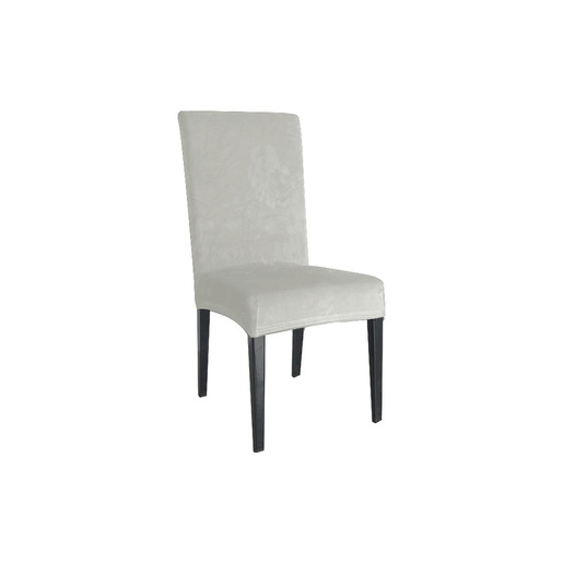 Navlaka za stolicu rastezljiva plišana svijetlo siva