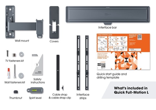 Vogel's zidni nosač, nagibni, TVM1623 (40-77"/35kg/600x400)