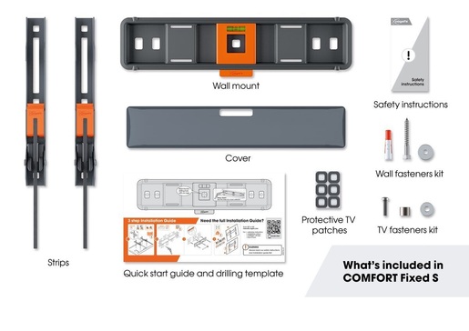 Vogel's zidni nosač, fiksni, TVM3203 (19-50"/30kg/200x200)